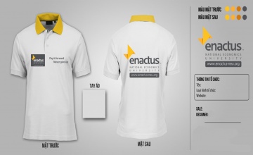 Mẫu áo polo đồng phục công ty Enactus